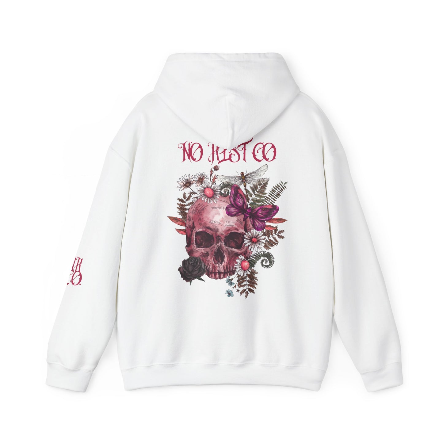 Skull Floral Hooded Sweatshirt - Heavy Blend™
