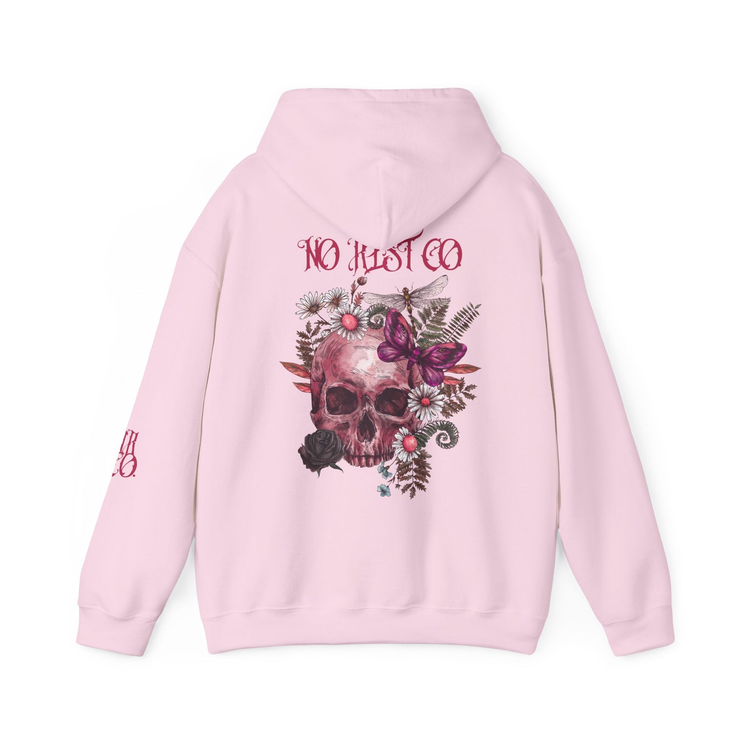 Skull Floral Hooded Sweatshirt - Heavy Blend™