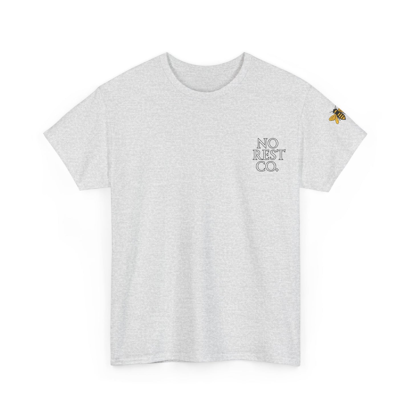 Day of the Dead Inspired Heavy Cotton Tee - No Rest Co. Skull & Sunflower Design