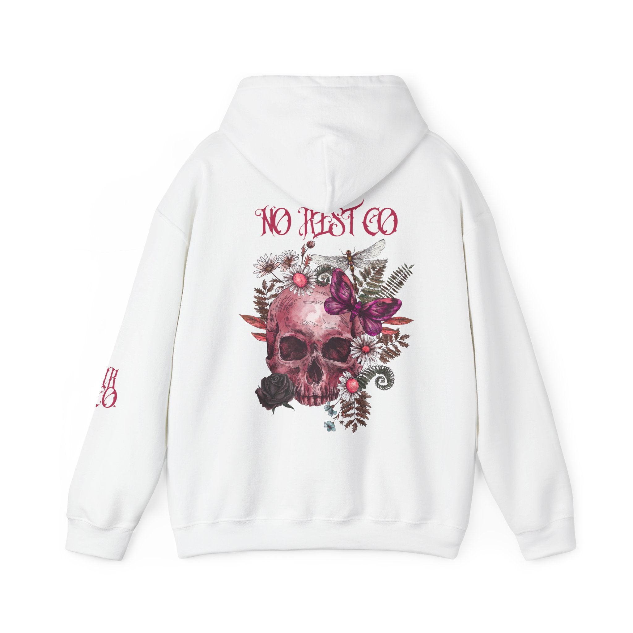 Skull Floral Hooded Sweatshirt - Heavy Blend – No Rest Co.