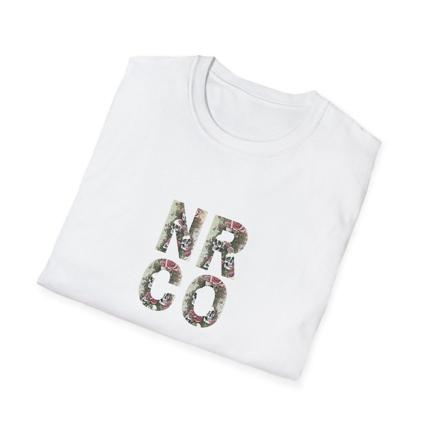 No Rest Co. Floral Graphic T-Shirt - Skulls and Nature Inspired Design
