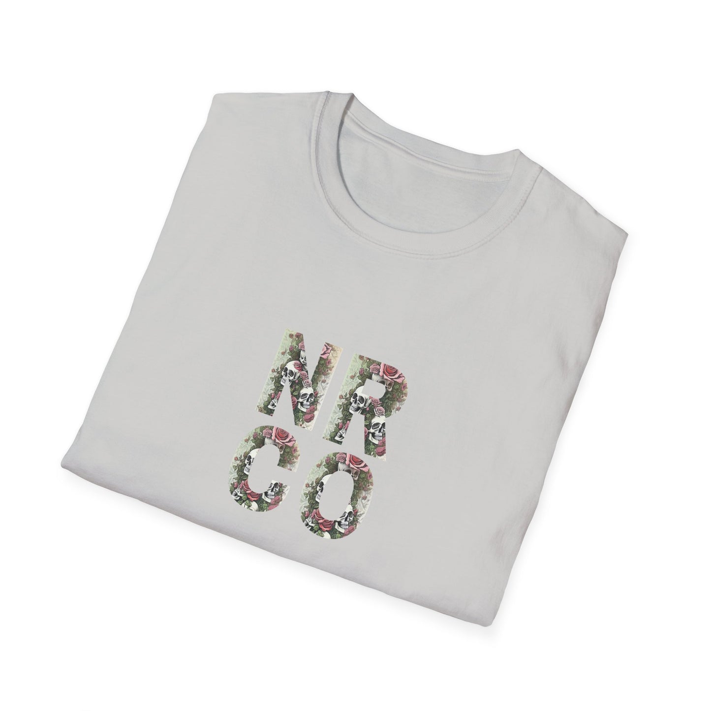 No Rest Co. Floral Graphic T-Shirt - Skulls and Nature Inspired Design