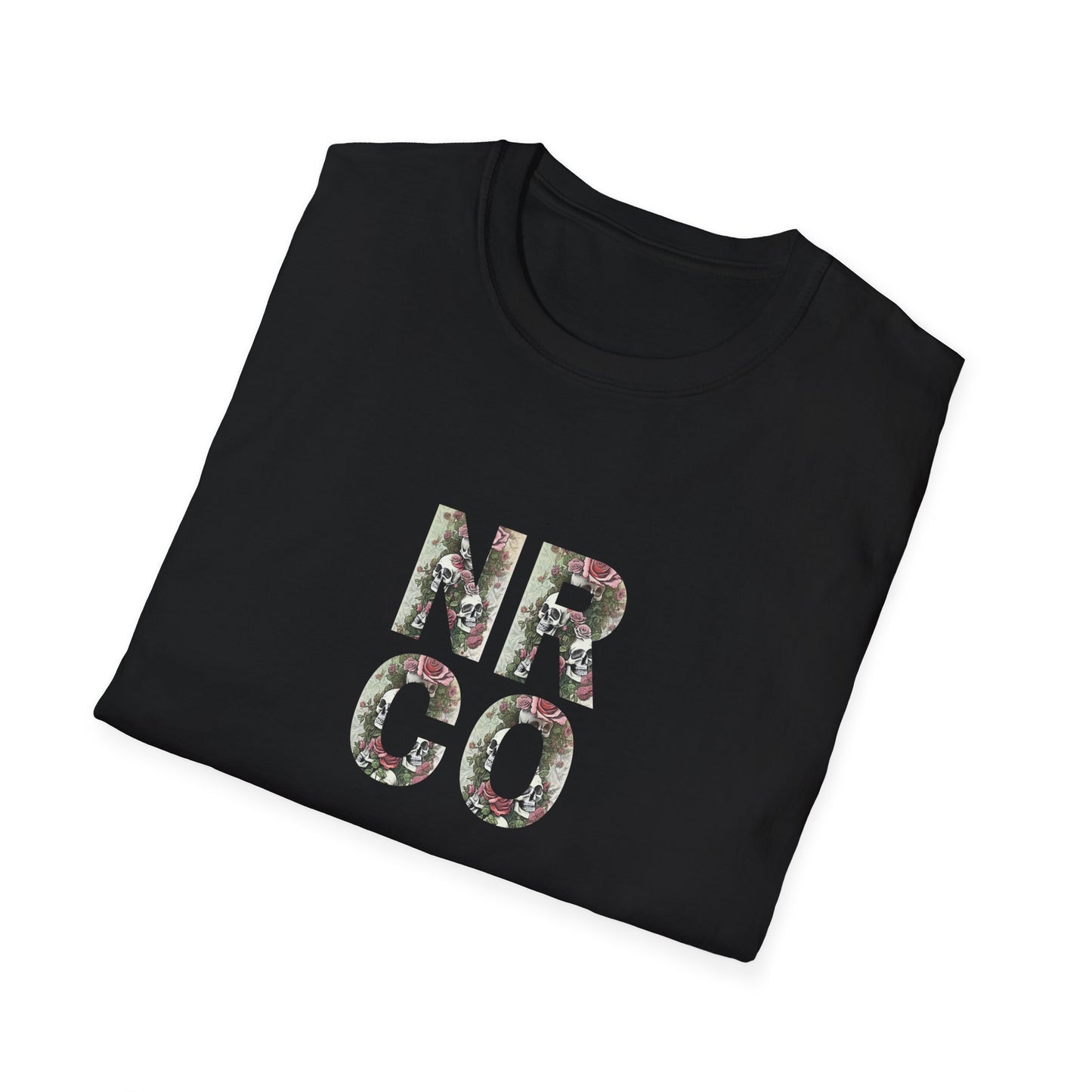 No Rest Co. Floral Graphic T-Shirt - Skulls and Nature Inspired Design