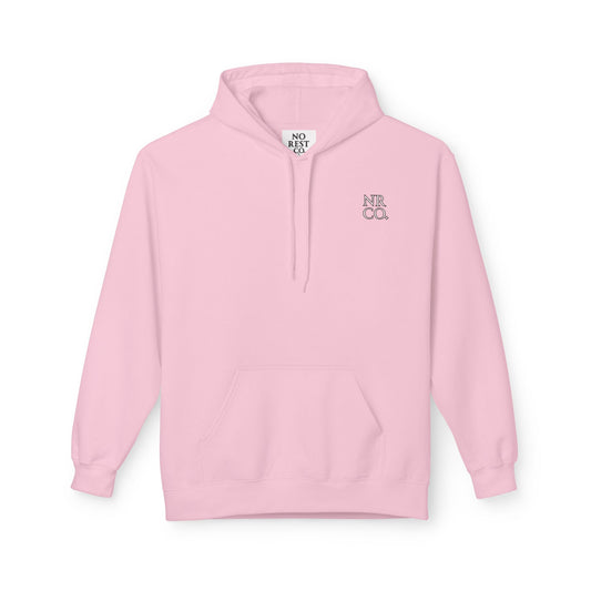 No Rest Co. Midweight Fleece Hoodie - Perfect for Year-Round Comfort