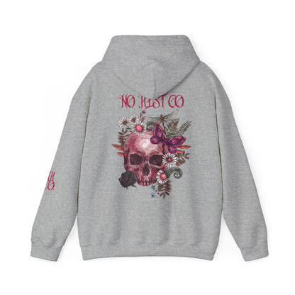 Skull Floral Hooded Sweatshirt - Heavy Blend™