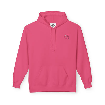 No Rest Co. Midweight Fleece Hoodie - Perfect for Year-Round Comfort