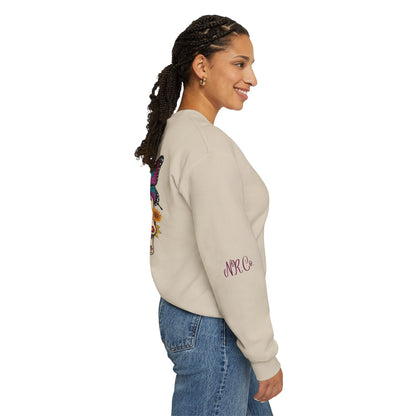 No Rest Co. Skull & Butterfly Graphic Sweatshirt