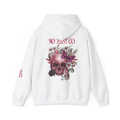 Skull Floral Hooded Sweatshirt - Heavy Blend™