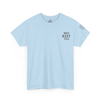 No Rest Co. Heavy Cotton Tee - Floral Skull Graphic T-Shirt