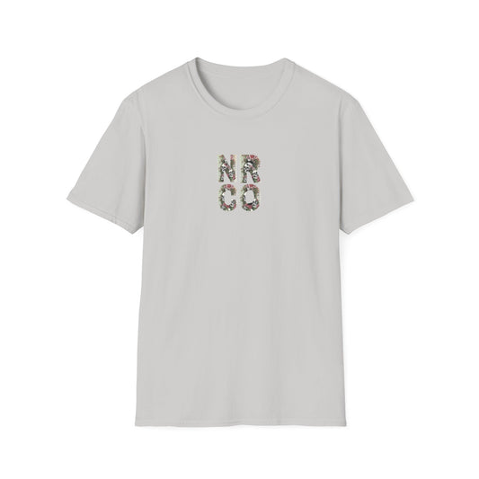 Floral Graphic T-Shirt - "NO REST CO" Nature-Inspired Design