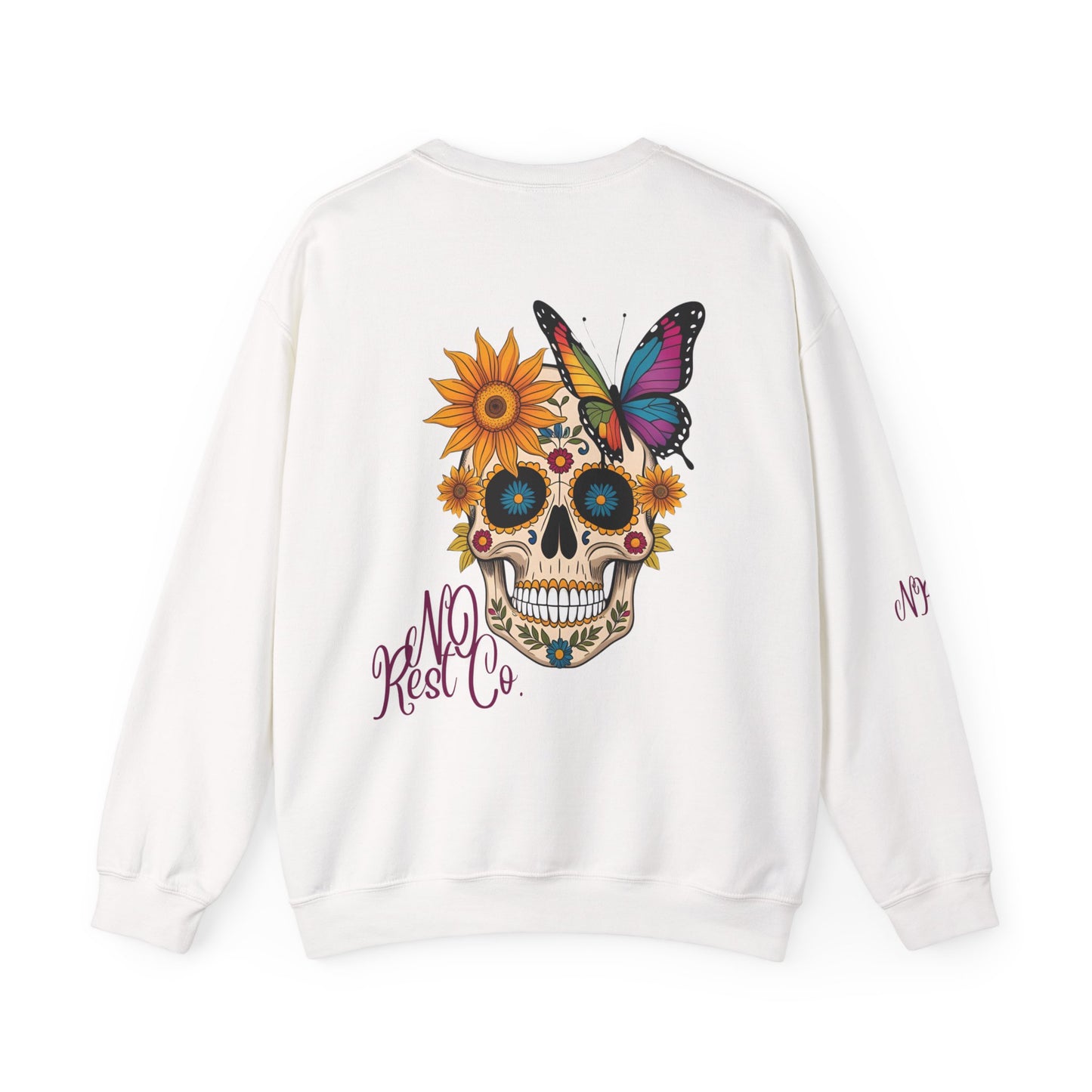 No Rest Co. Skull & Butterfly Graphic Sweatshirt