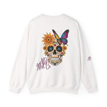 No Rest Co. Skull & Butterfly Graphic Sweatshirt