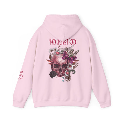 Skull Floral Hooded Sweatshirt - Heavy Blend™