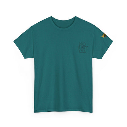 Day of the Dead Inspired Heavy Cotton Tee - No Rest Co. Skull & Sunflower Design