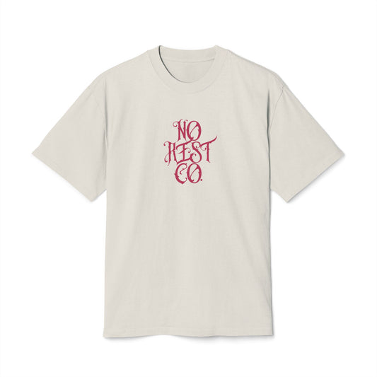Heavy Faded Tee - No Hesitation Floral Skull Design
