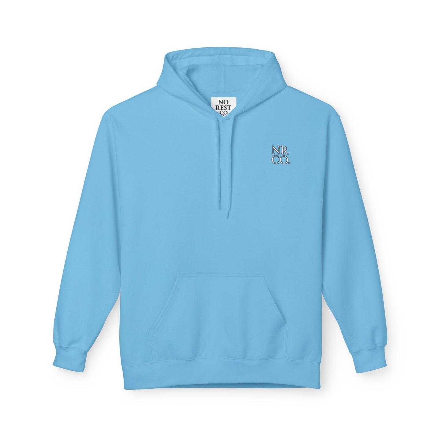 No Rest Co. Midweight Fleece Hoodie - Perfect for Year-Round Comfort