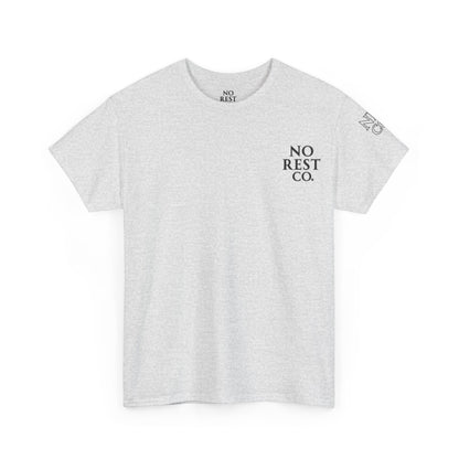 No Rest Co. Heavy Cotton Tee - Floral Skull Graphic T-Shirt