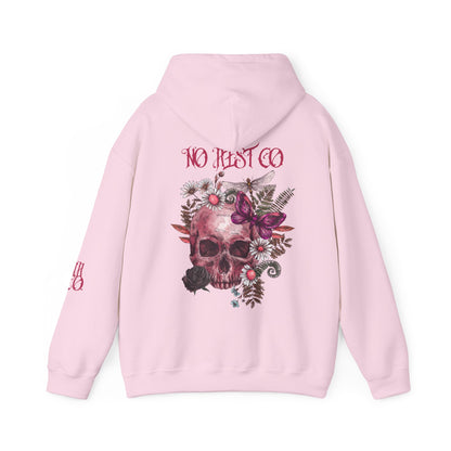 Skull Floral Hooded Sweatshirt - Heavy Blend