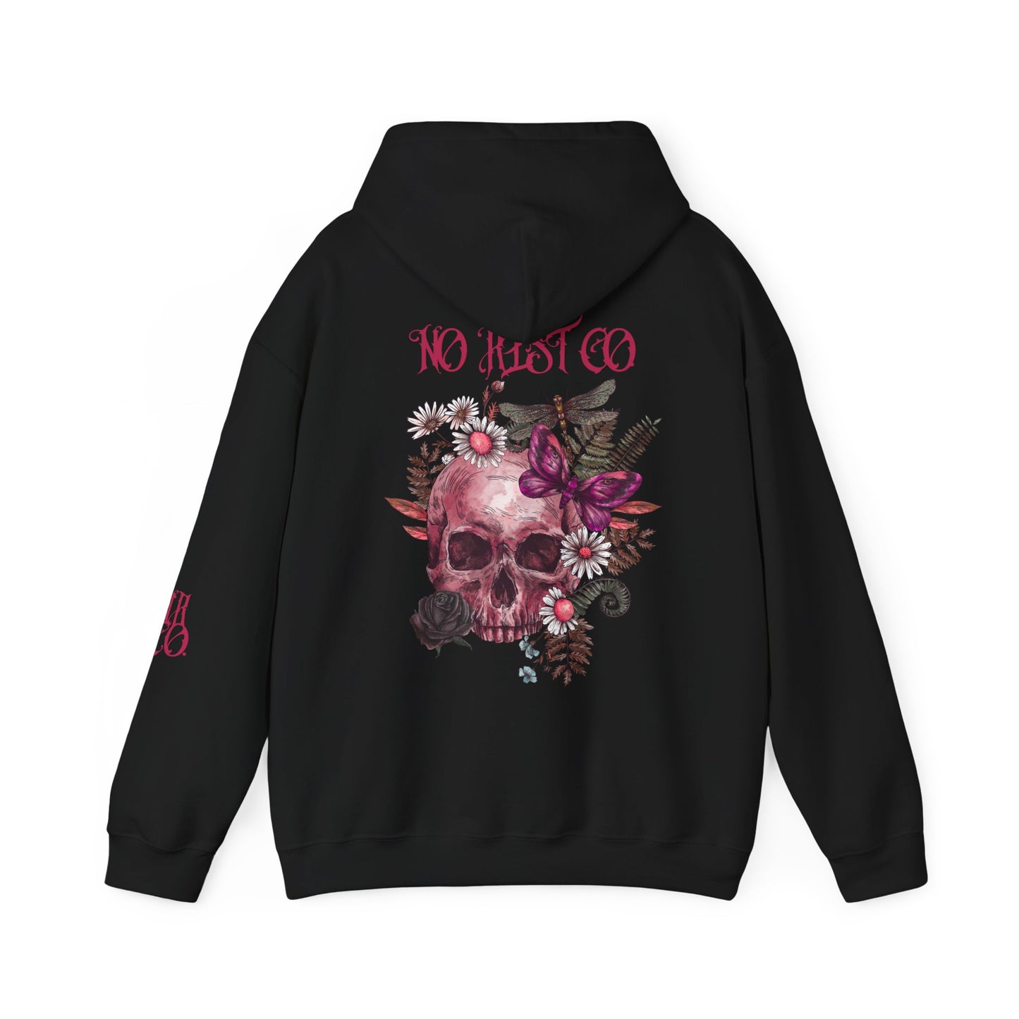 Skull Floral Hooded Sweatshirt - Heavy Blend™