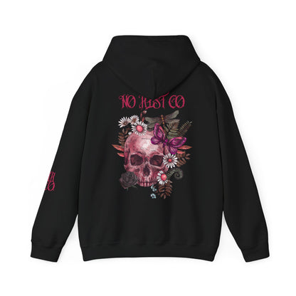Skull Floral Hooded Sweatshirt - Heavy Blend™