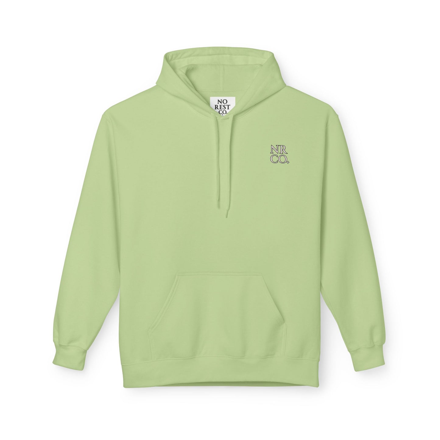 No Rest Co. Midweight Fleece Hoodie - Perfect for Year-Round Comfort