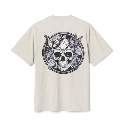 Unisex Faded Tee - No Rest Co. Skull and Butterfly Design