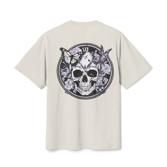 Unisex Faded Tee - No Rest Co. Skull and Butterfly Design