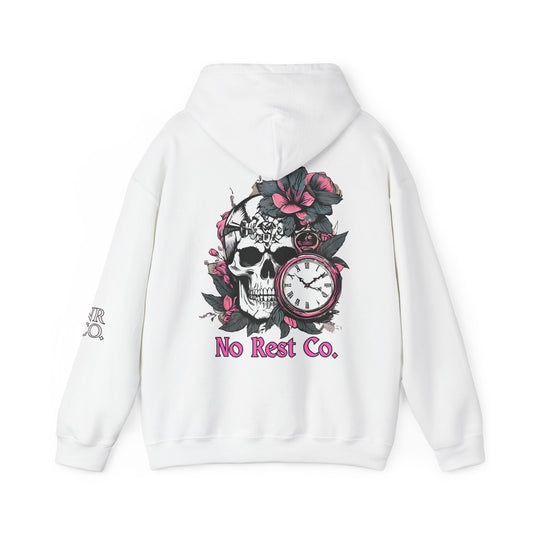 Skull Floral Design Hooded Sweatshirt - No Rest Co.