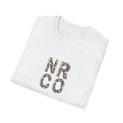 No Rest Co. Floral Graphic T-Shirt -  Skulls and Nature Inspired Design