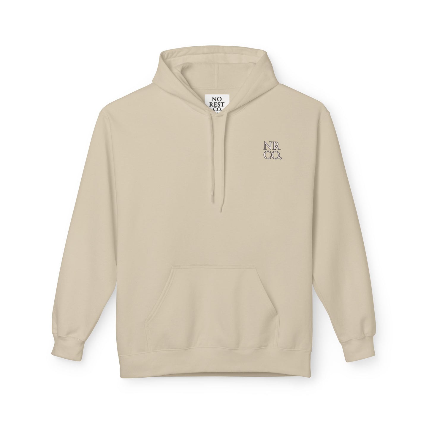 No Rest Co. Midweight Fleece Hoodie - Perfect for Year-Round Comfort