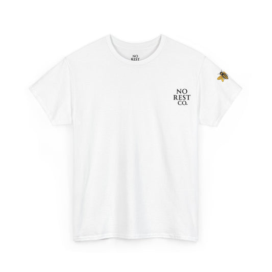 Day of the Dead Inspired Heavy Cotton Tee - No Rest Co. Skull & Sunflower Design