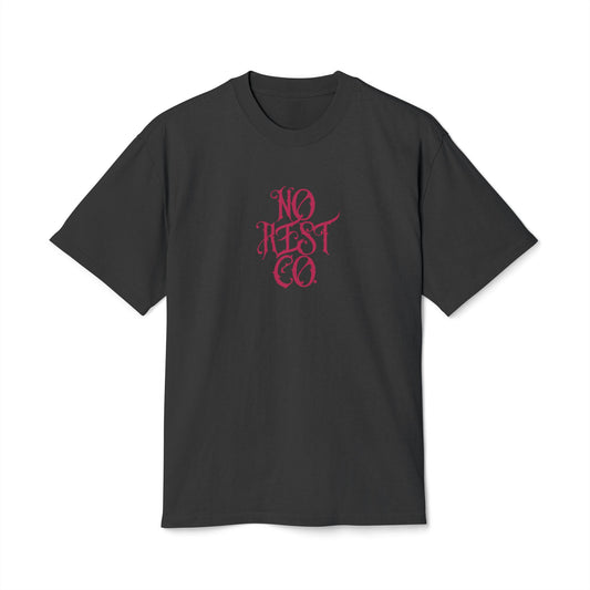 Heavy Faded Tee - No Hesitation Floral Skull Design