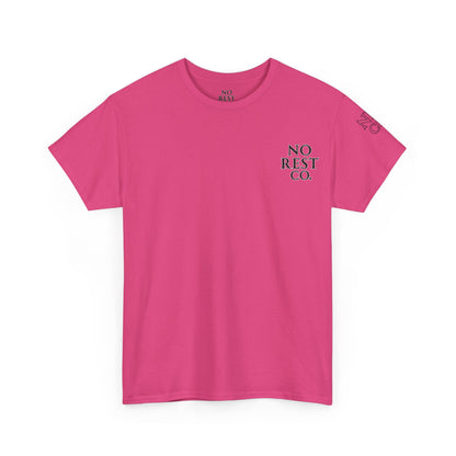 No Rest Co. Heavy Cotton Tee - Floral Skull Graphic T-Shirt