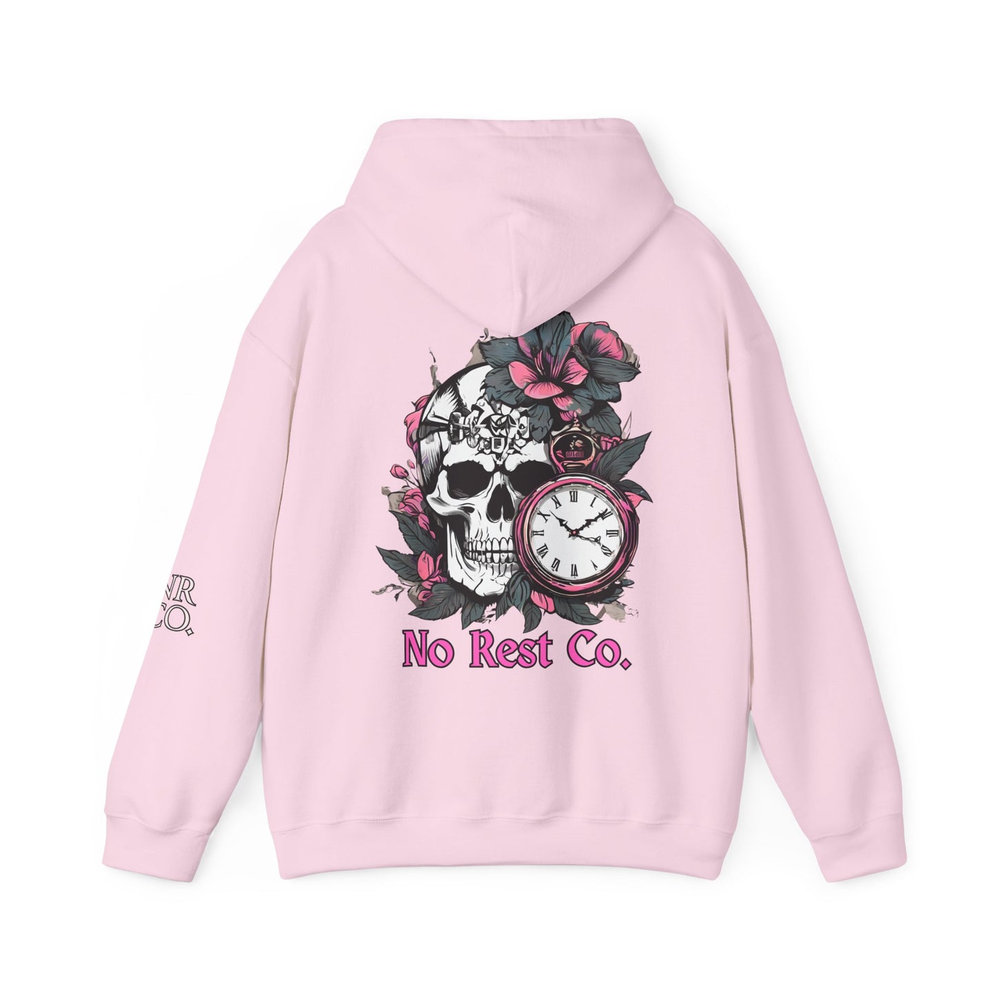 Skull Floral Design Hooded Sweatshirt - No Rest Co.