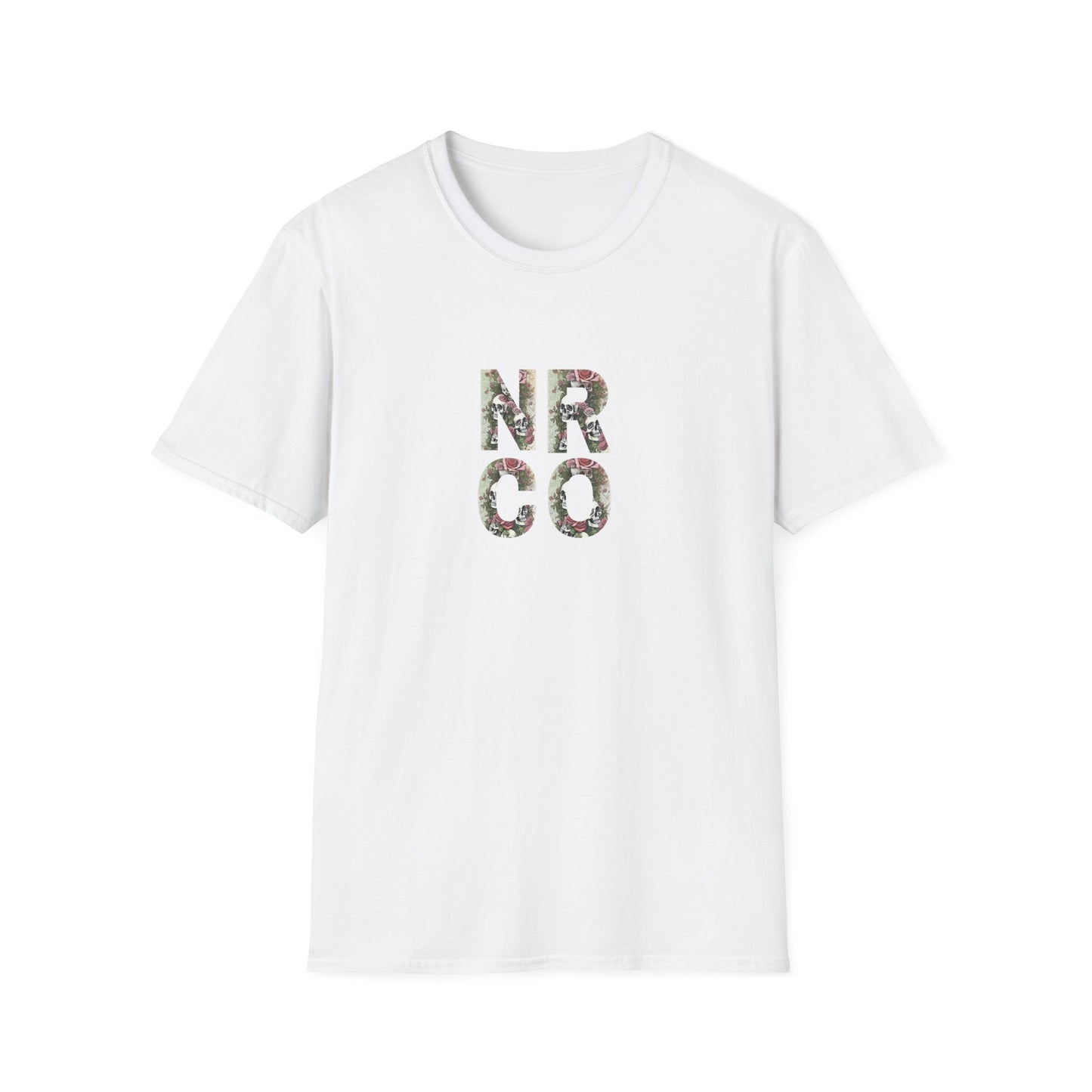 No Rest Co. Floral Graphic T-Shirt -  Skulls and Nature Inspired Design