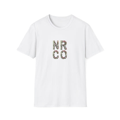 No Rest Co. Floral Graphic T-Shirt -  Skulls and Nature Inspired Design