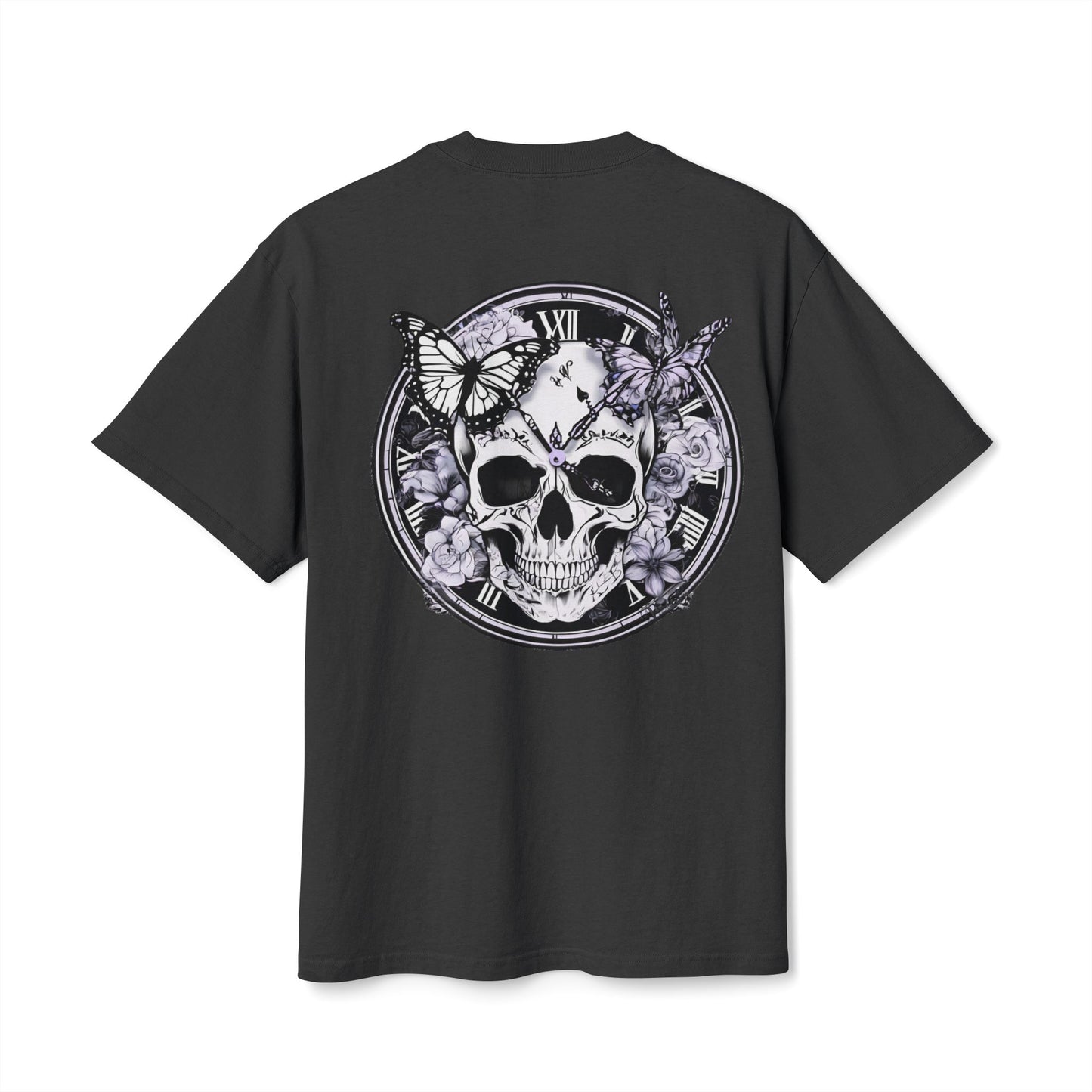 Unisex Faded Tee - No Rest Co. Skull and Butterfly Design