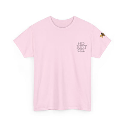 Day of the Dead Inspired Heavy Cotton Tee - No Rest Co. Skull & Sunflower Design
