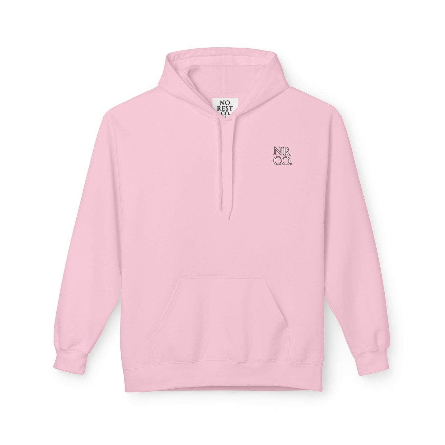 No Rest Co. Midweight Fleece Hoodie - Perfect for Year-Round Comfort