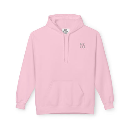 No Rest Co. Midweight Fleece Hoodie - Perfect for Year-Round Comfort